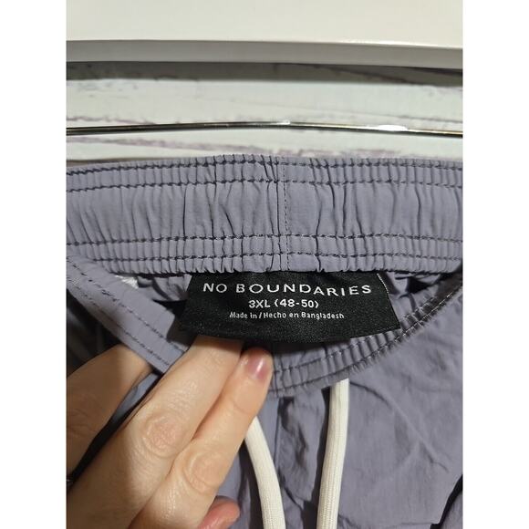 No Boundaries Purple Bermuda Drawstring Relaxed Windbreaker Shorts Mens Size 3XL - Picture 4 of 5